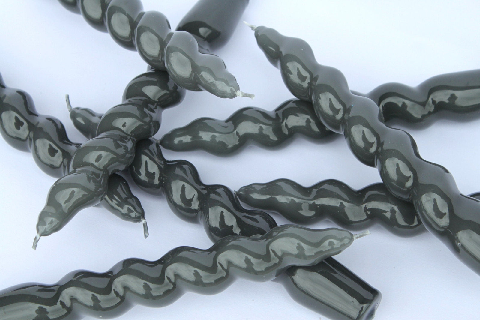 Spiral Taper Candle | Grey
