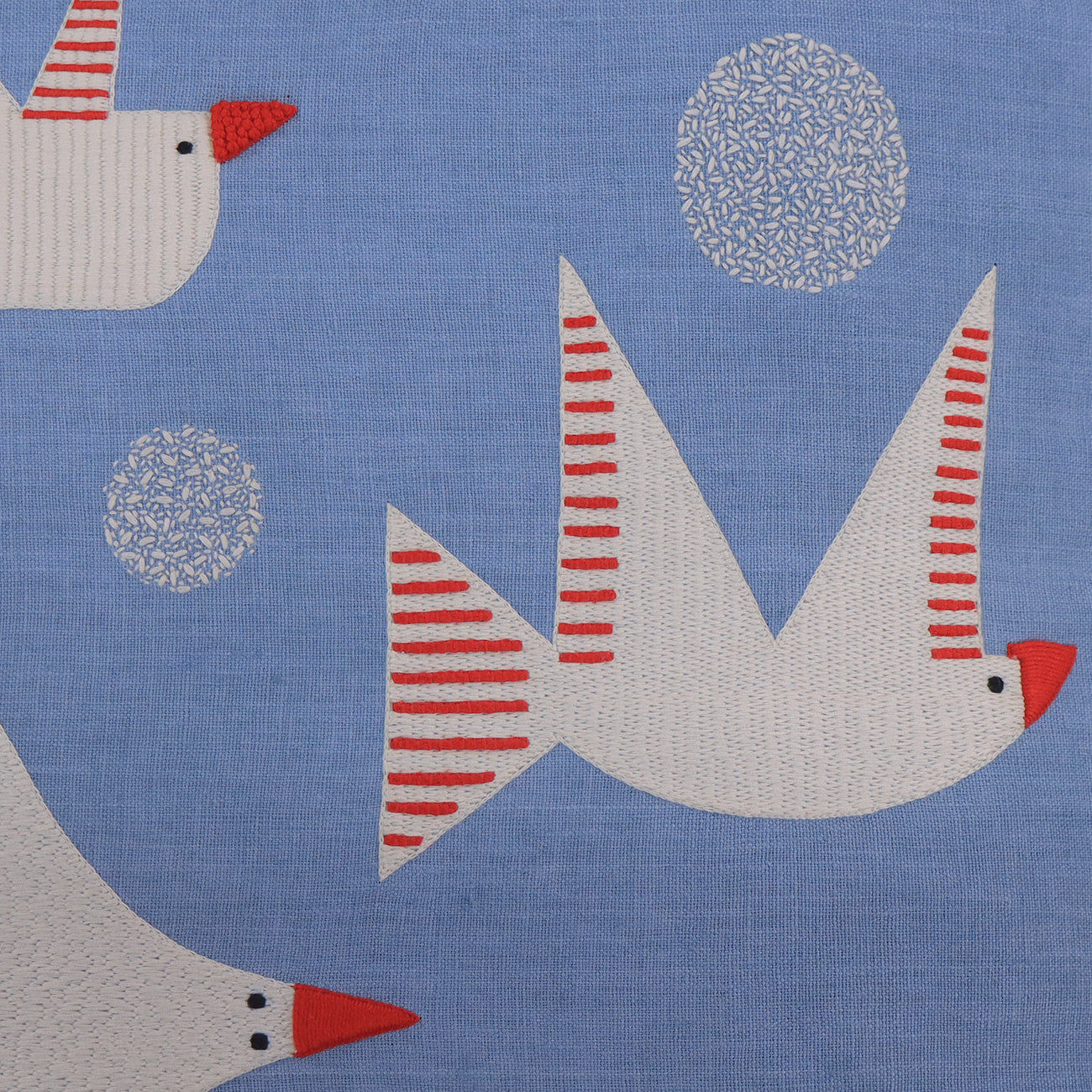 Birds Cushion Cover - Blue
