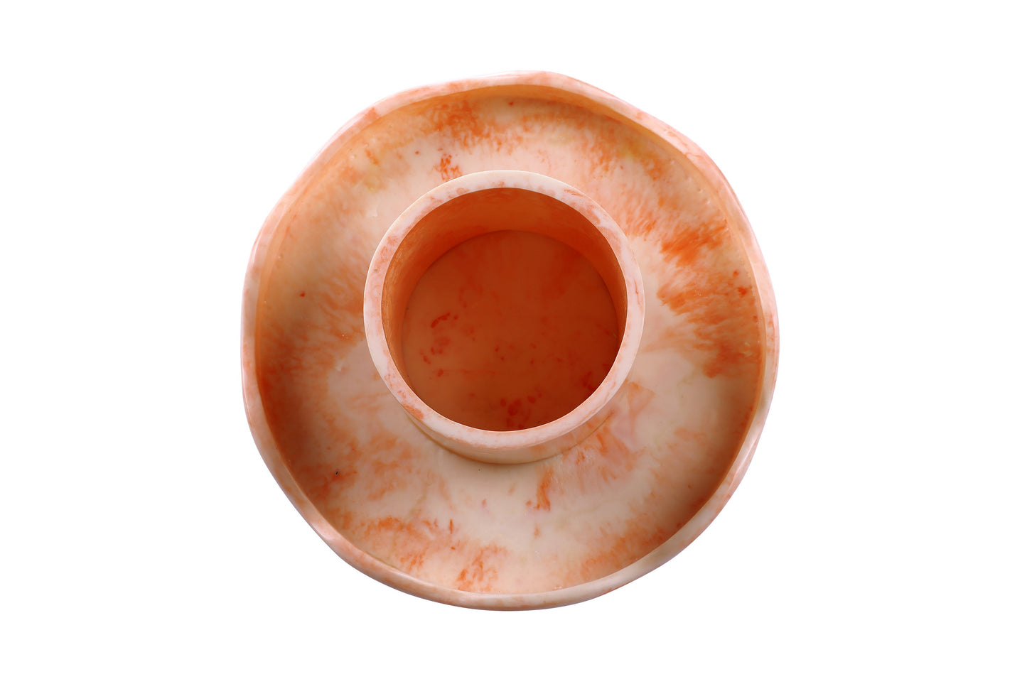 Scallop Resin Cake Stand, Pink- 9.5x4.5 Inches