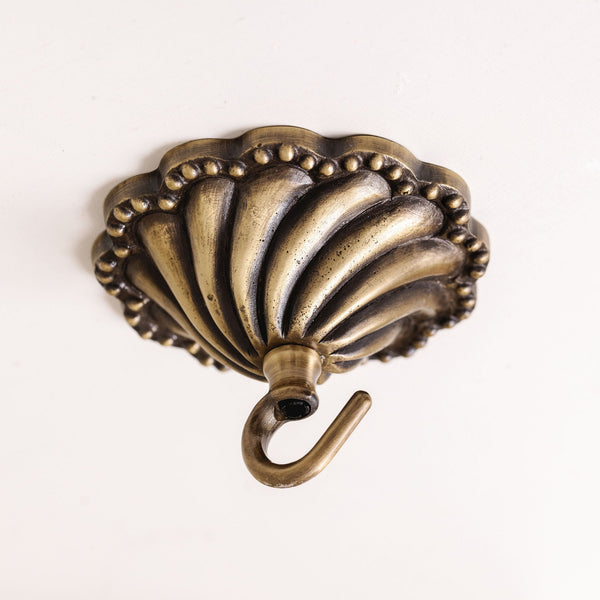 Shell Brass Ceiling Rose (Antique)