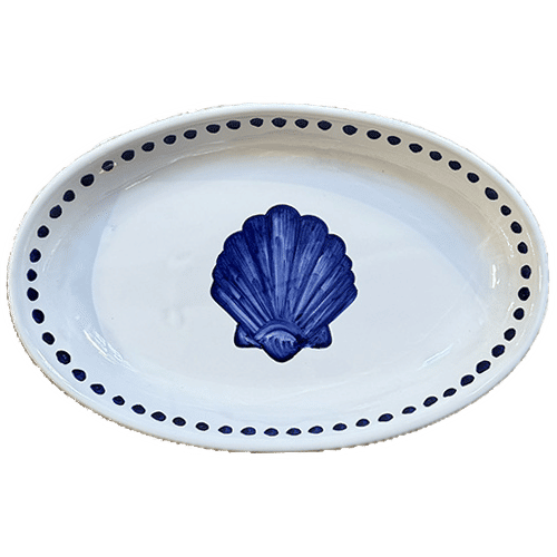 Estate Oval Platter, Blue Shell - 25cm