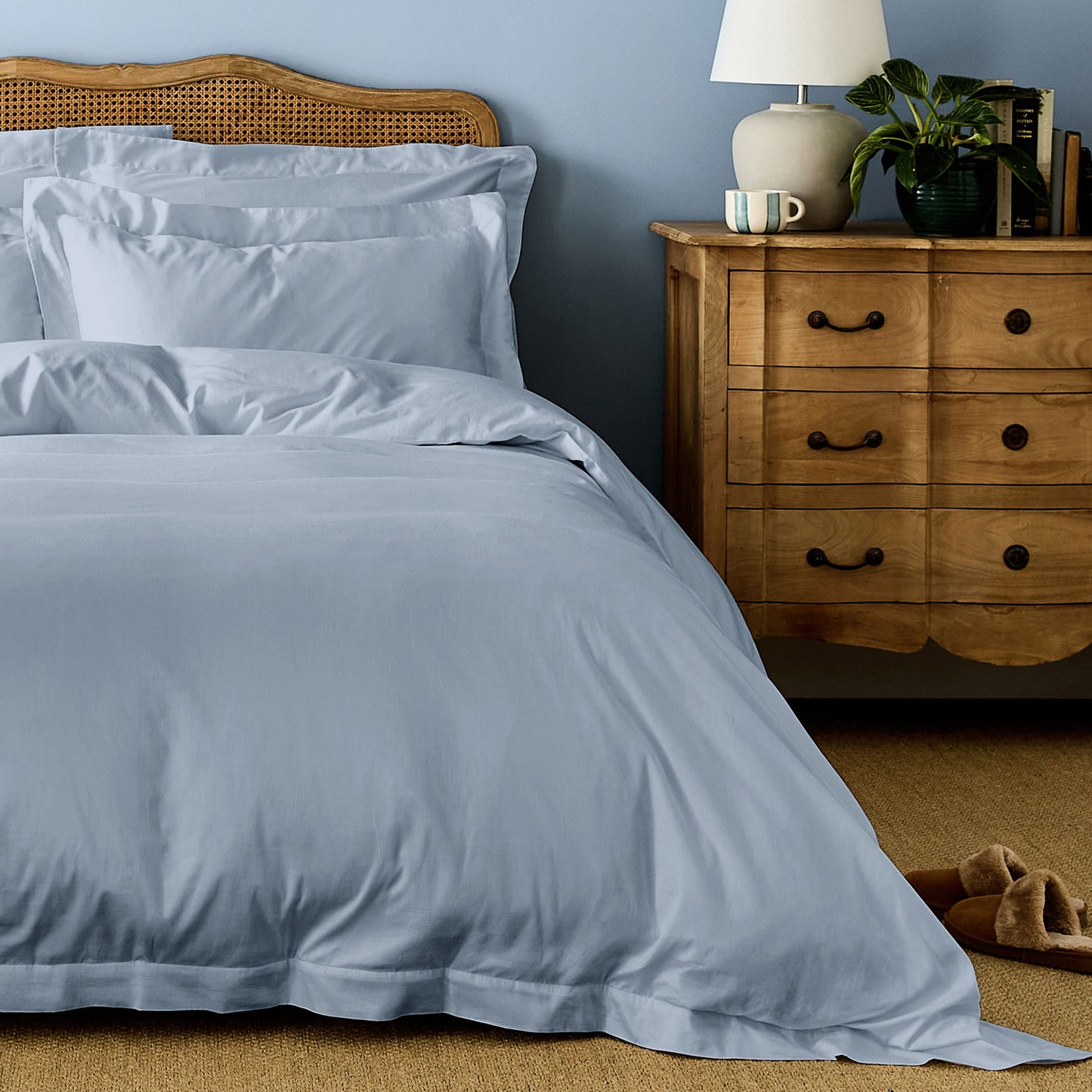 Luxury Organic Cotton Nordic Sky Edged Bedding Set