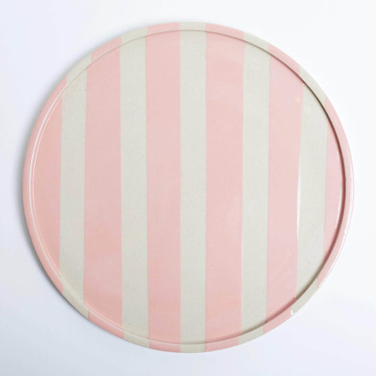 Duci Striped Plate Pink 24cm