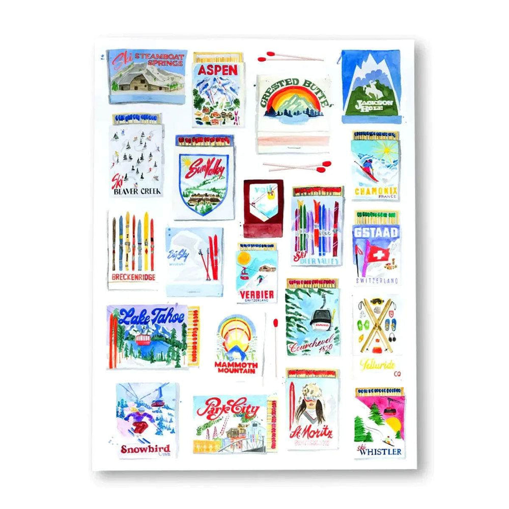 Ski Resort Collection Matchbook Print