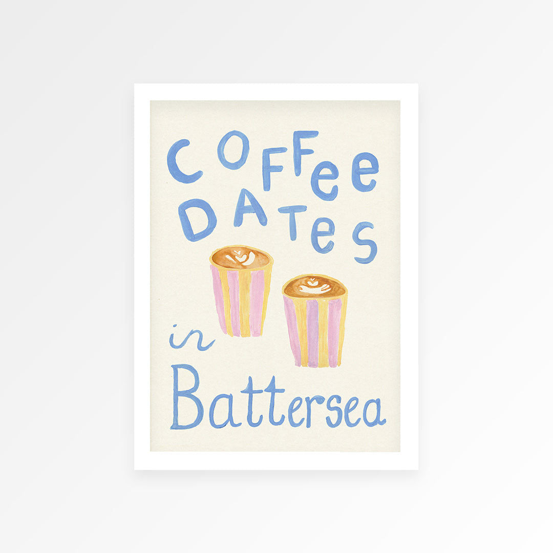 Coffee Dates Hand Painted Print - Personalise Me