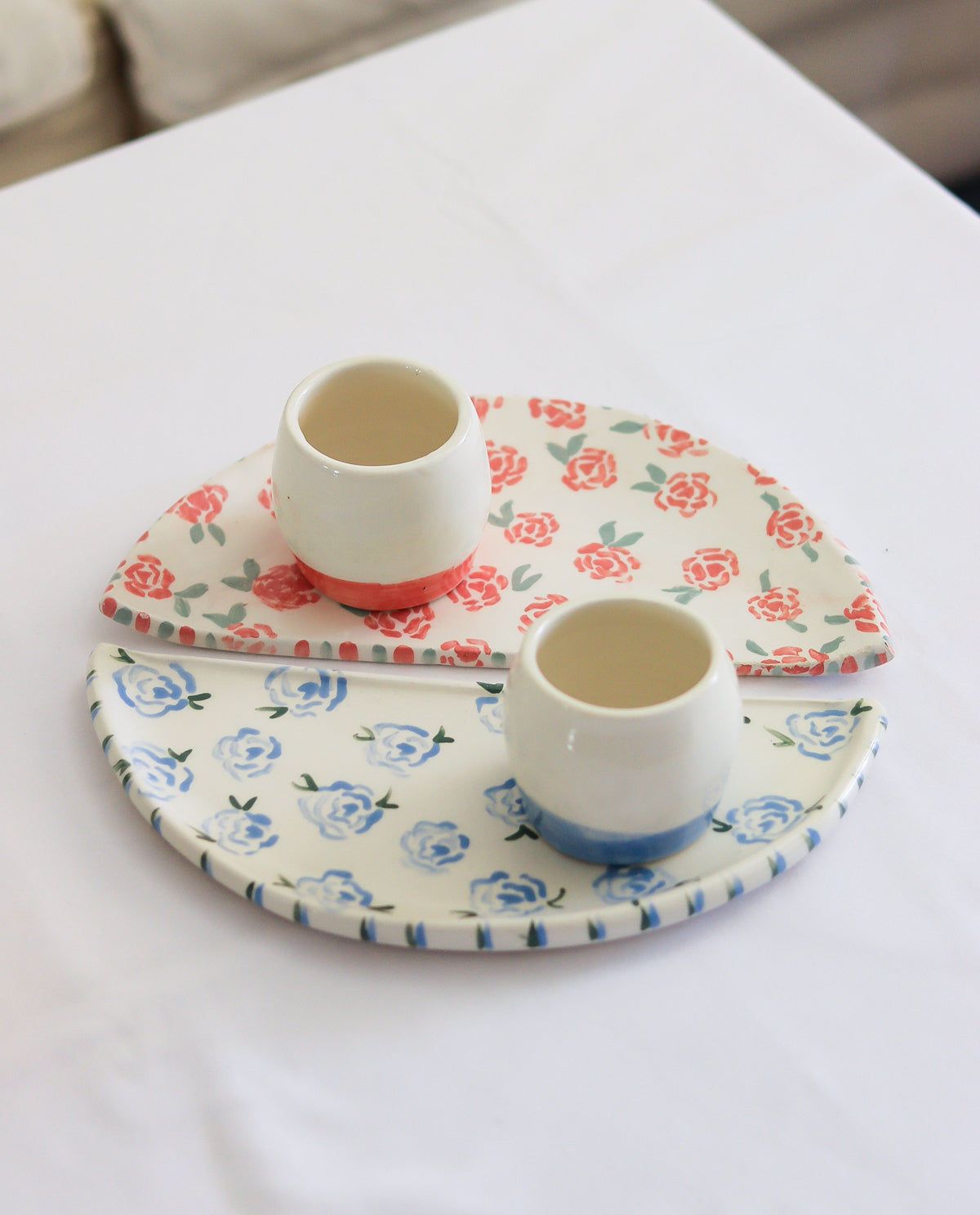 Espresso Cups Set with Plate