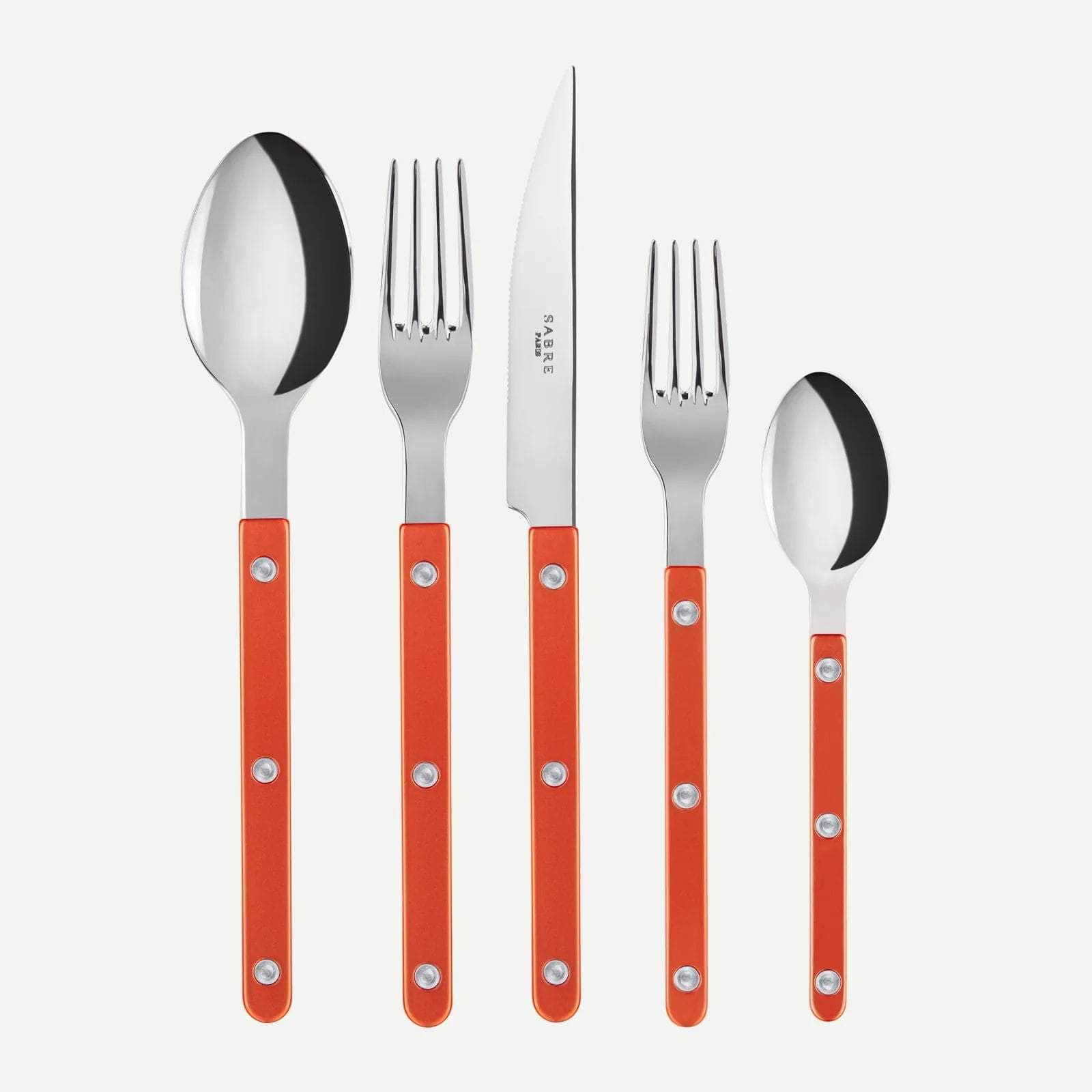 Bistrot Pearly 5pc Cutlery Set, Orange