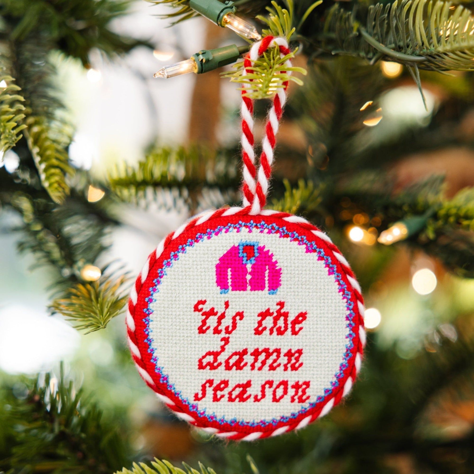 Needlepoint Ornament - Tis The Damn Season