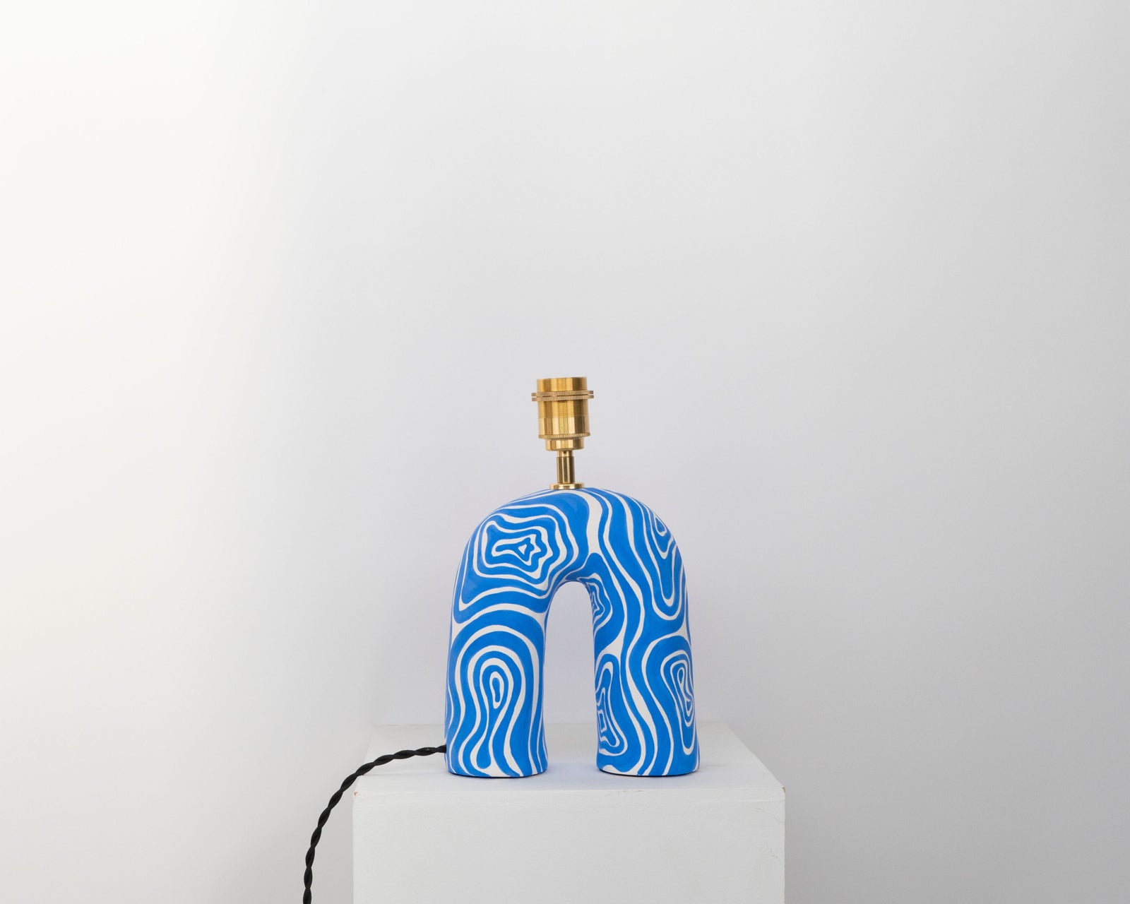 'You' Table Lamp - Cobalt Swirl