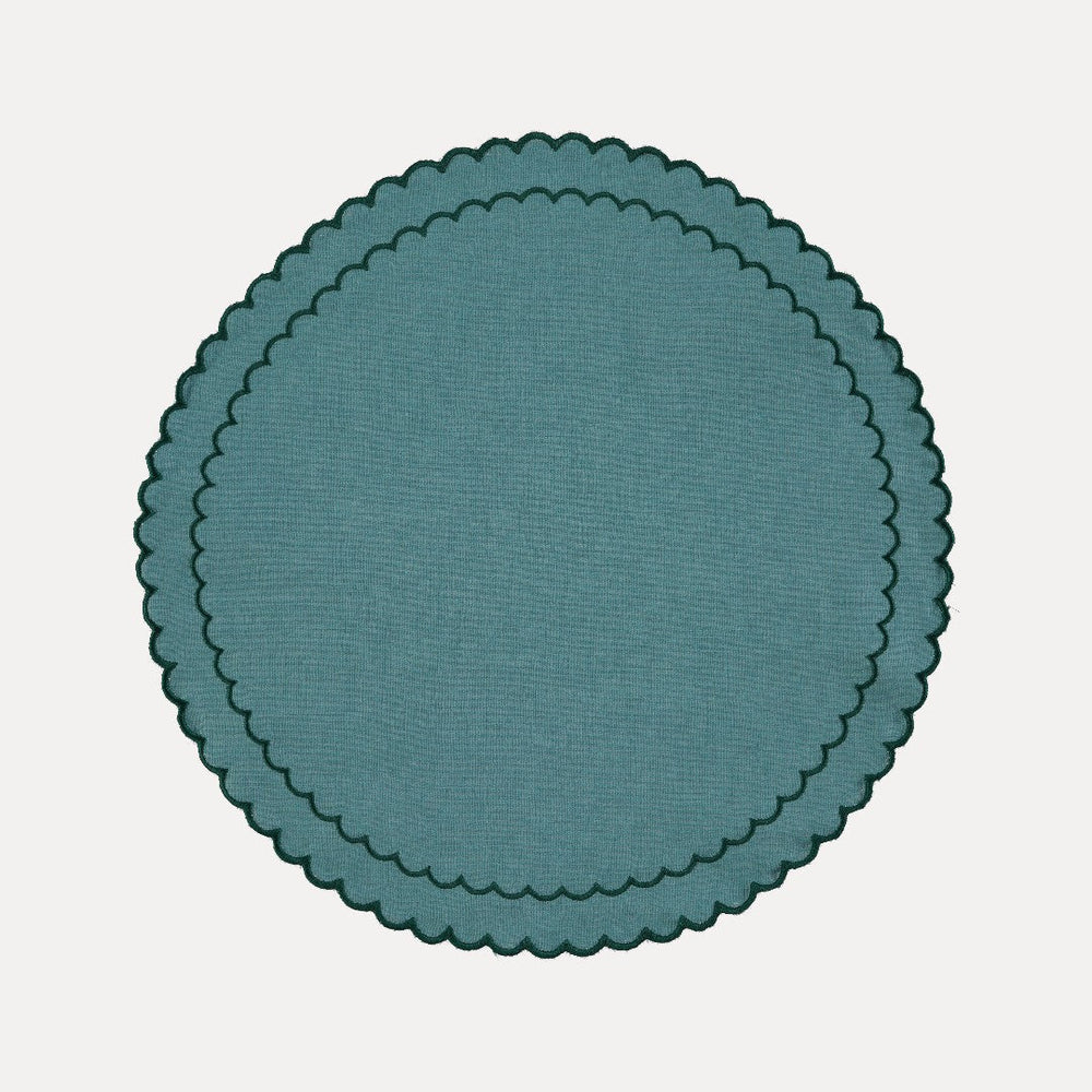 Filipa Placemat, Blue with Green