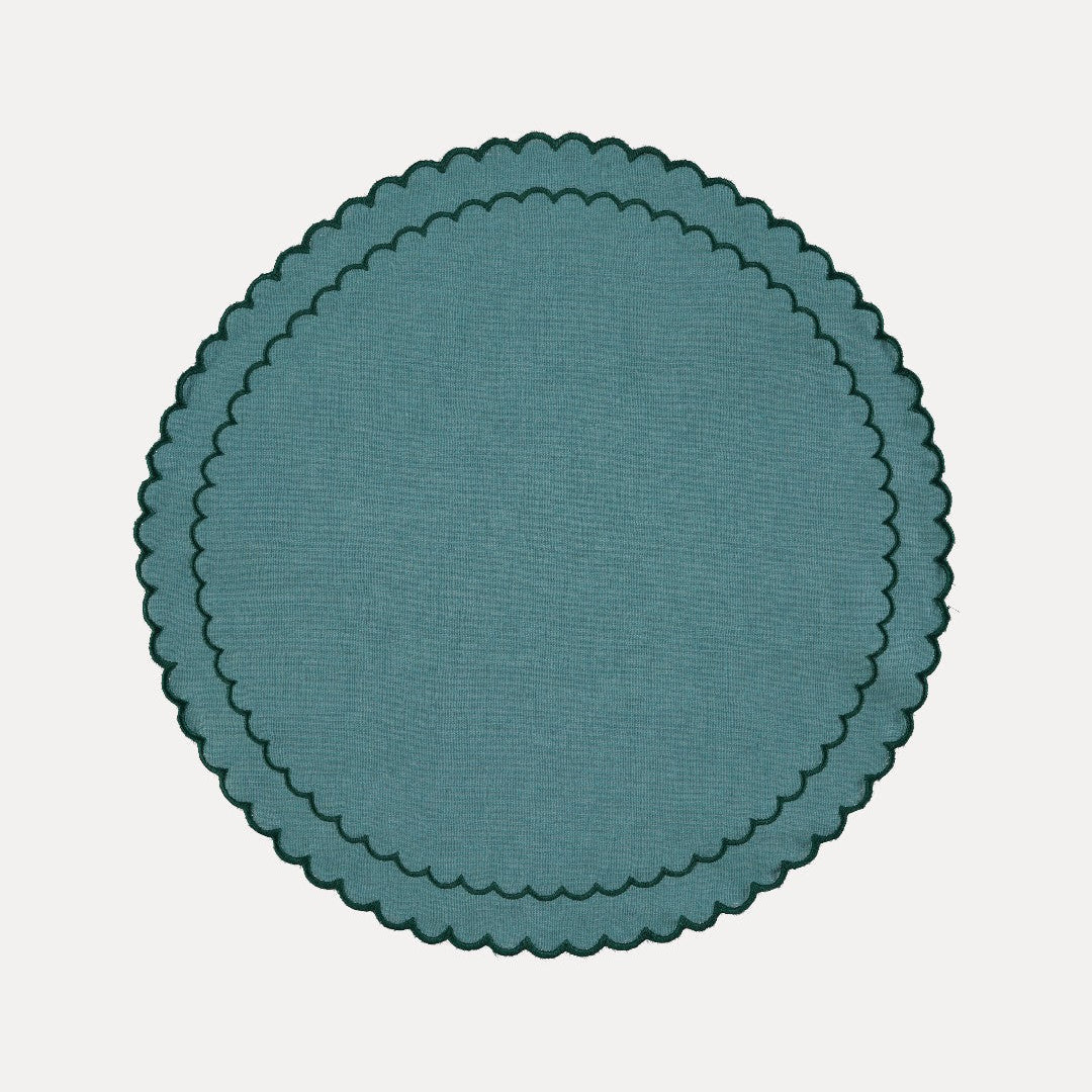 Filipa Placemat, Blue with Green
