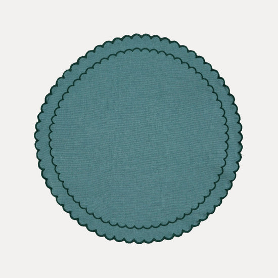 Filipa Placemat, Blue with Green