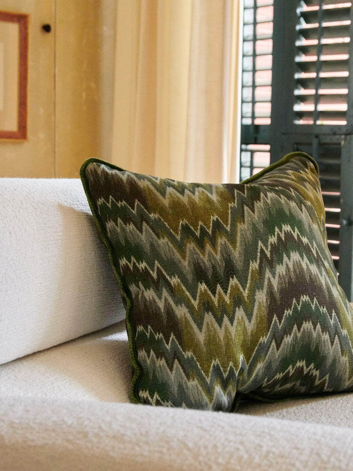 Pillow Herringbone Green