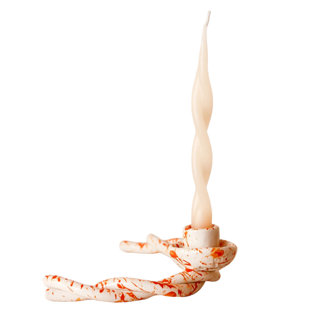 Handmade Ceramic Twisted Candle Holder
