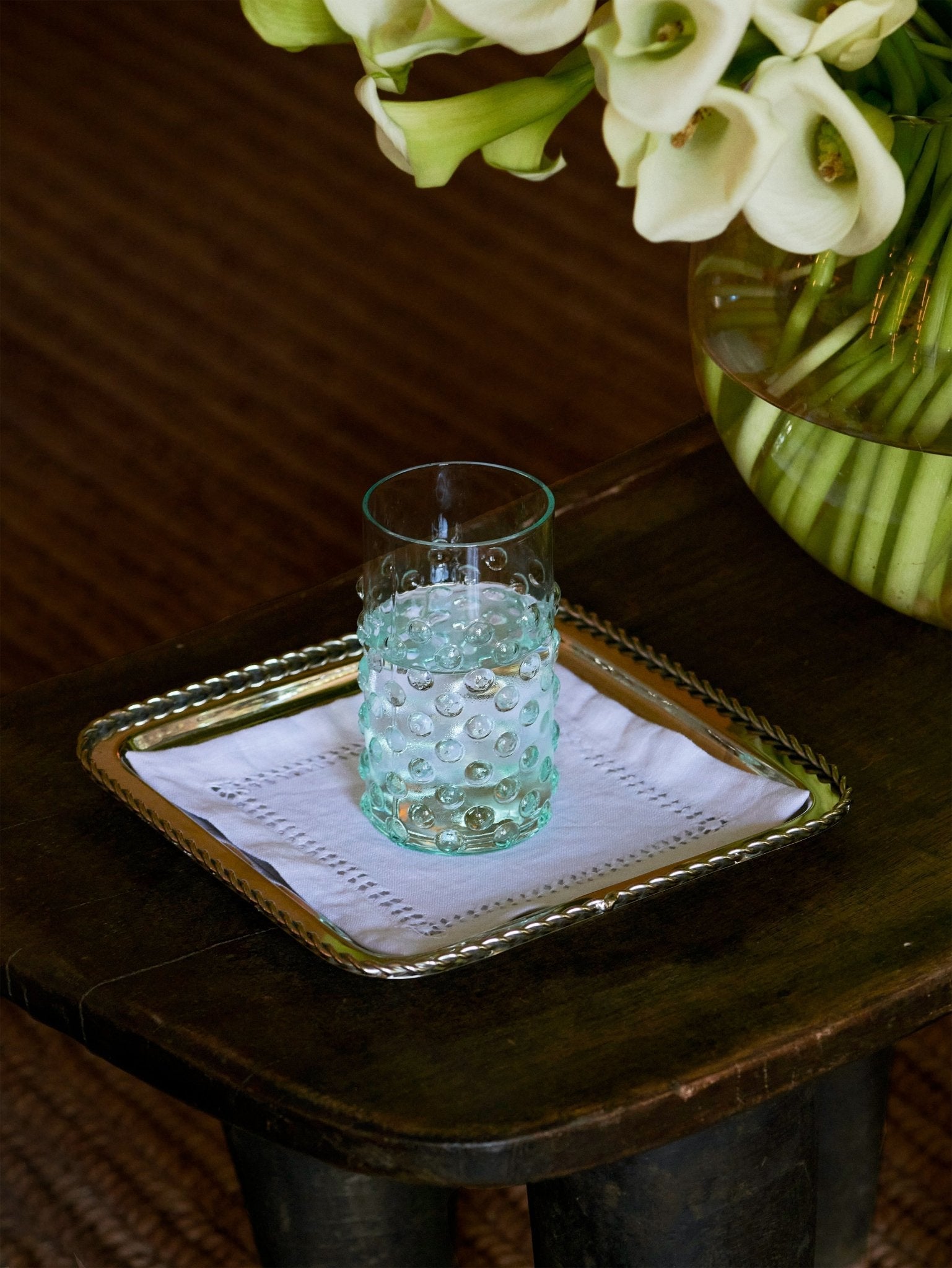 Twirl Tray Big with Linen Napkin