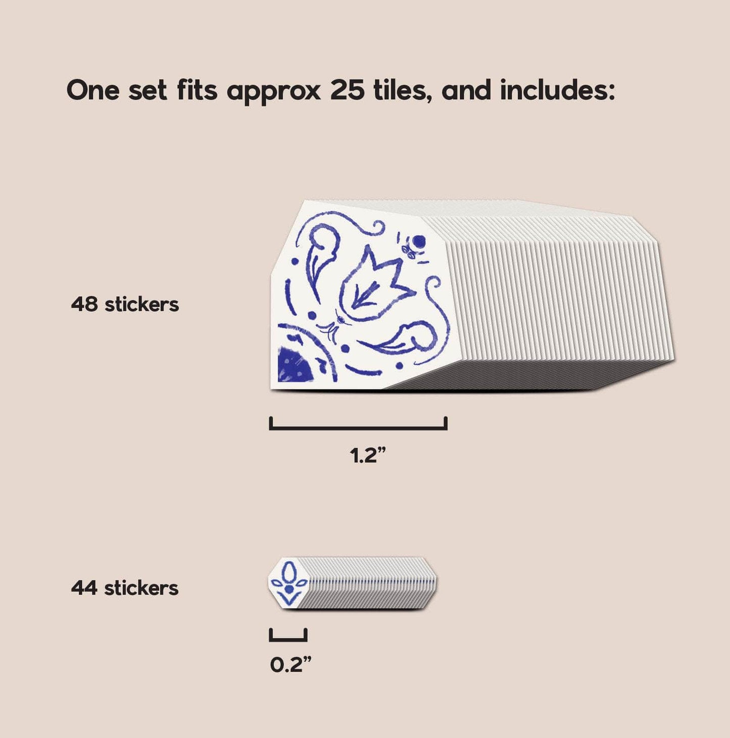Italian Tile Ceramic Sticker Set