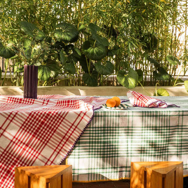 Green and yellow Trattoria Tablecloth