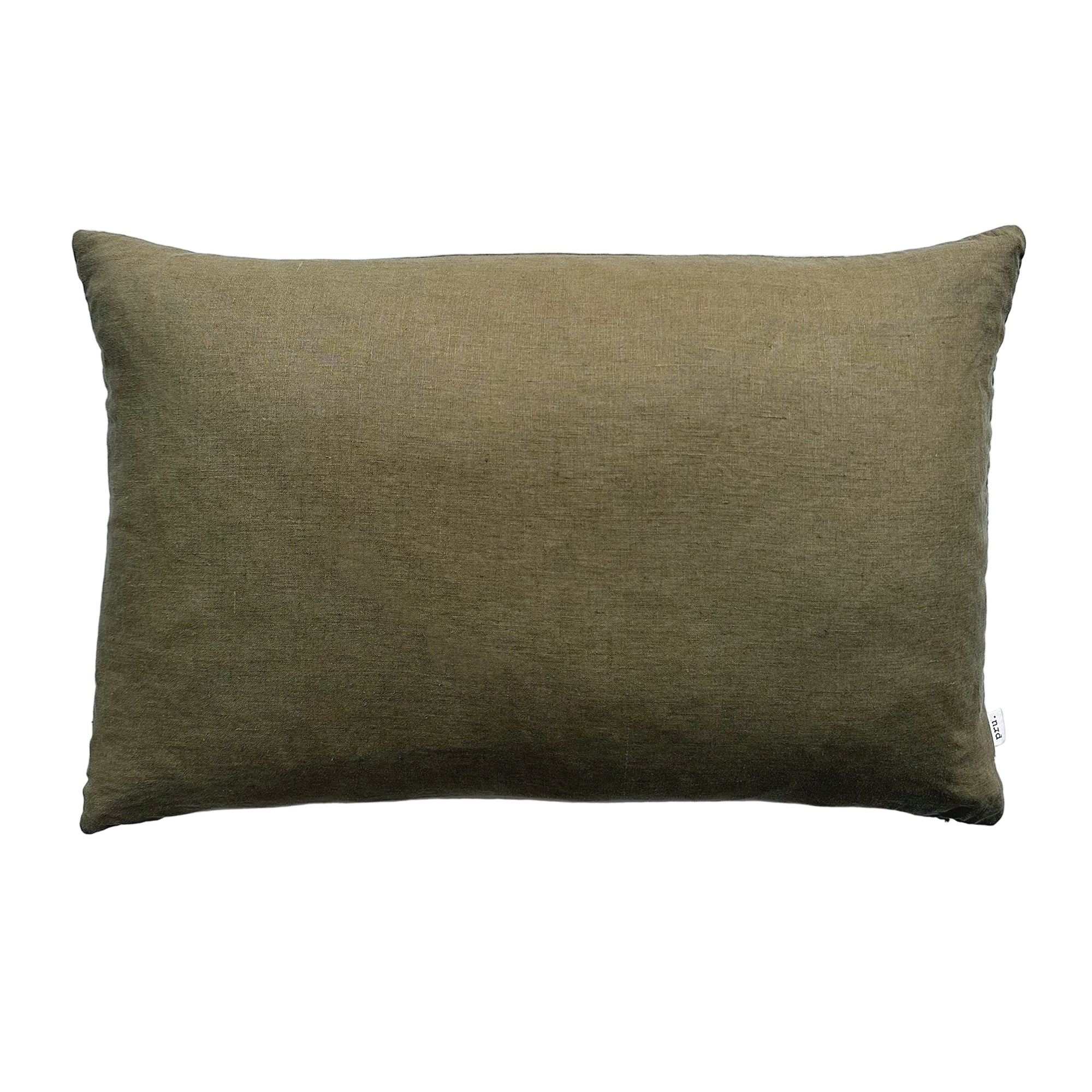 Miller Linen Cushion Khaki Lumbar - OEKO-TEX Certified