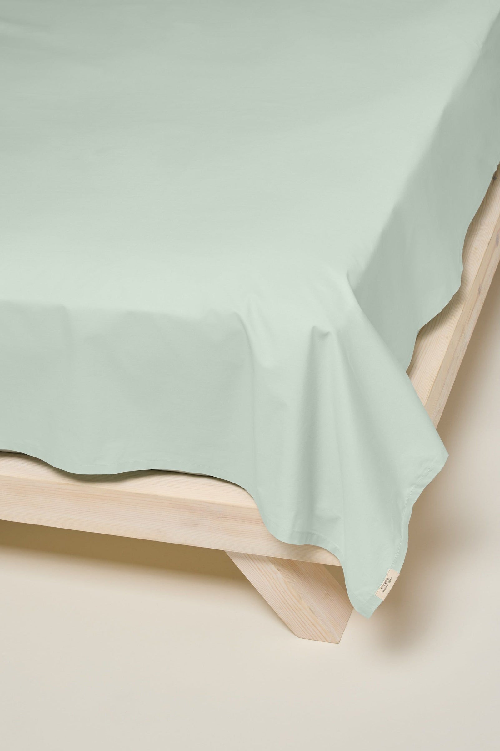 Percale Organic Cotton Flat Sheet - Spring Blue