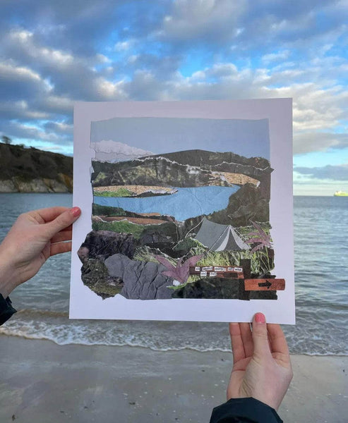 Limited Edition Right to Roam Dartmoor Artist Collage 21cm x 21cm Digital Print