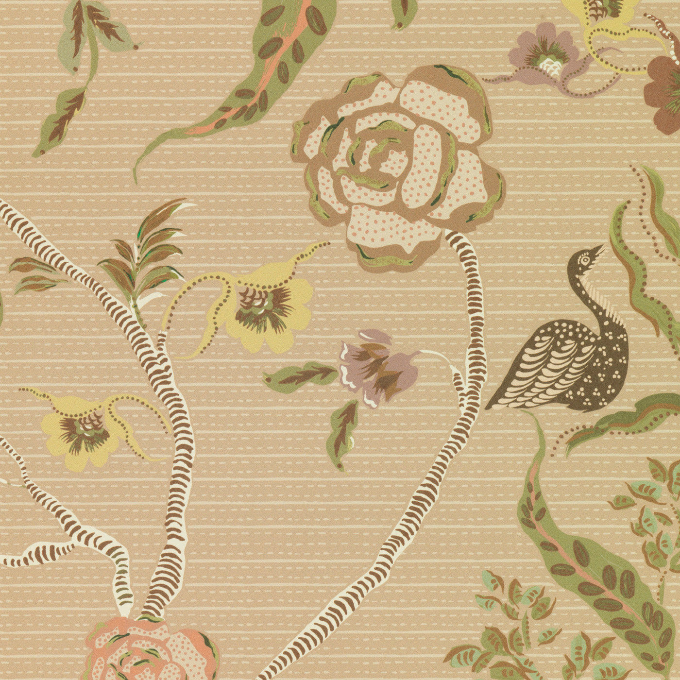 Eversley - Coral Moss (Wallpaper)