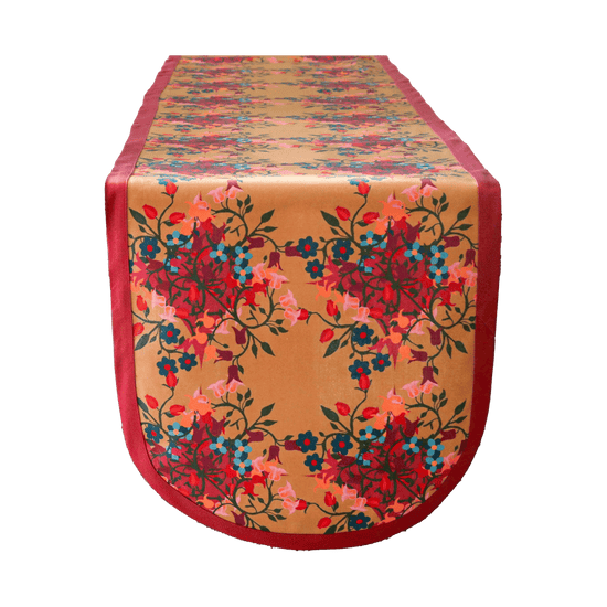 Table Runner Blumen Orange