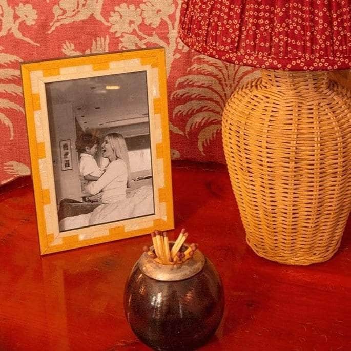 Valduga Marquetry Yellow Frame, 6x4"