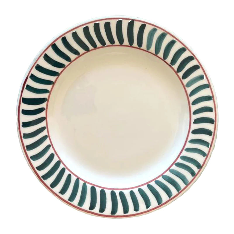 Ceramic Emerald Green Dining Plate | Set of 12