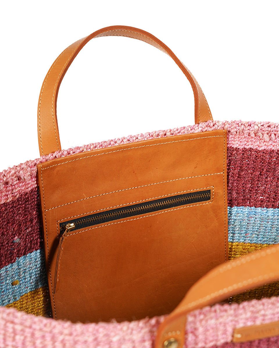 HEKA: Bold Striped Sisal Shopper