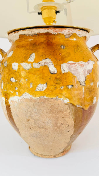 Antique French Confit Jar Lamp