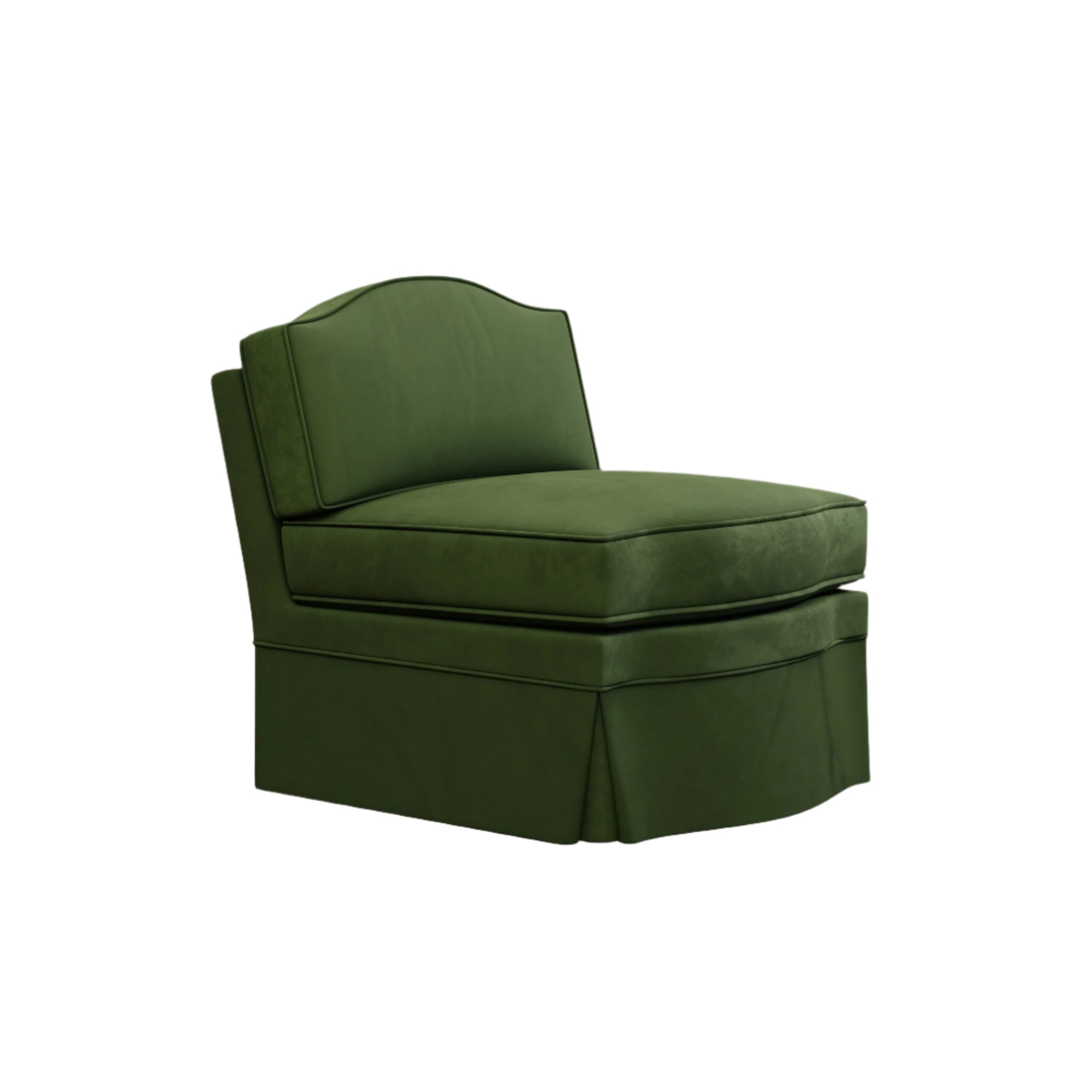 Felix Slipper Chair, Zucchini Velvet