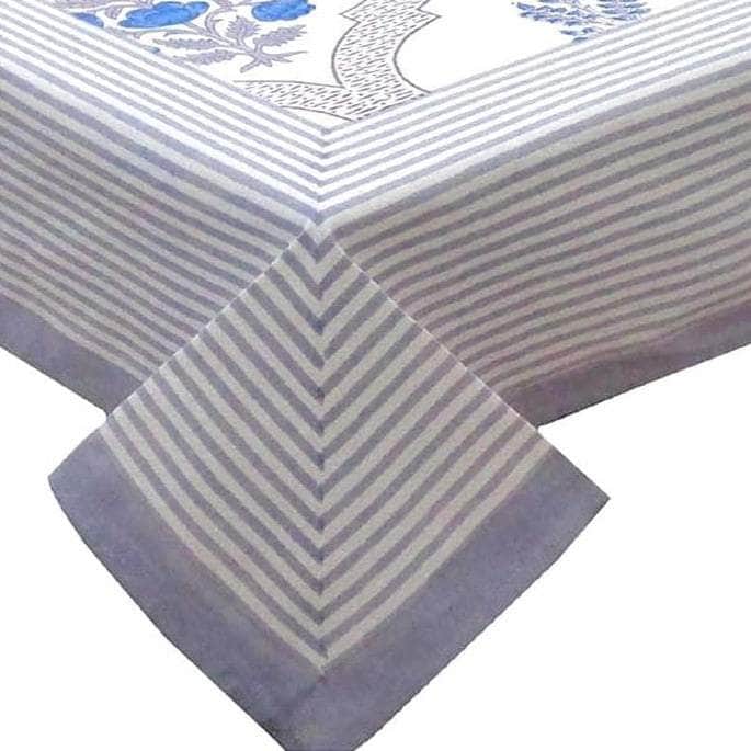 Flora Blue Tablecloth