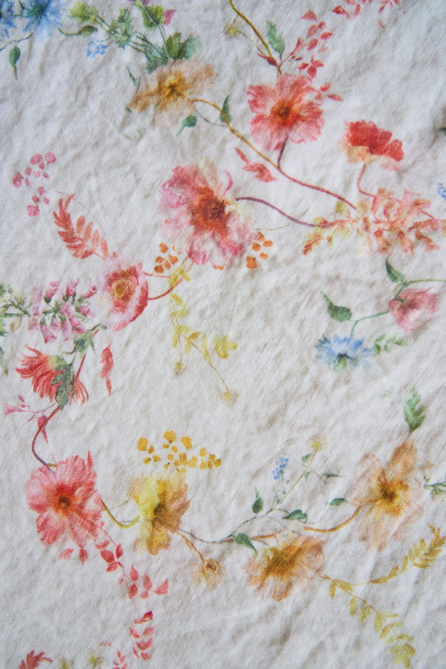 Pastel Meadows Linen Tablecloth