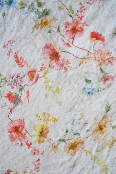 Pastel Meadows Linen Tablecloth