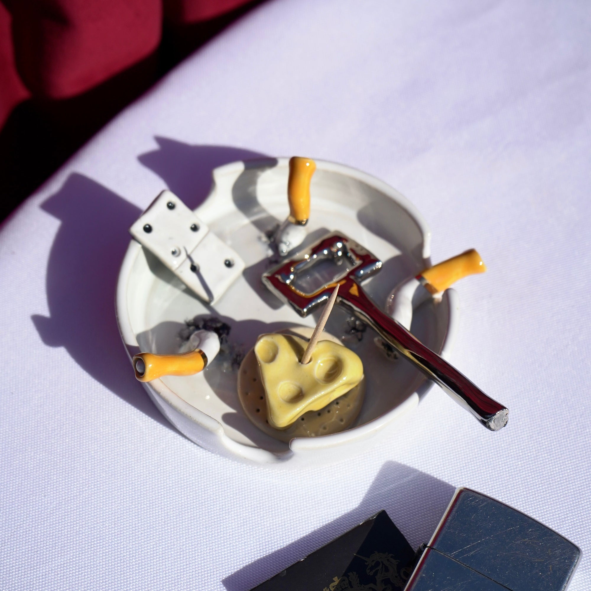 Bottle Opener & Domino Ashtray