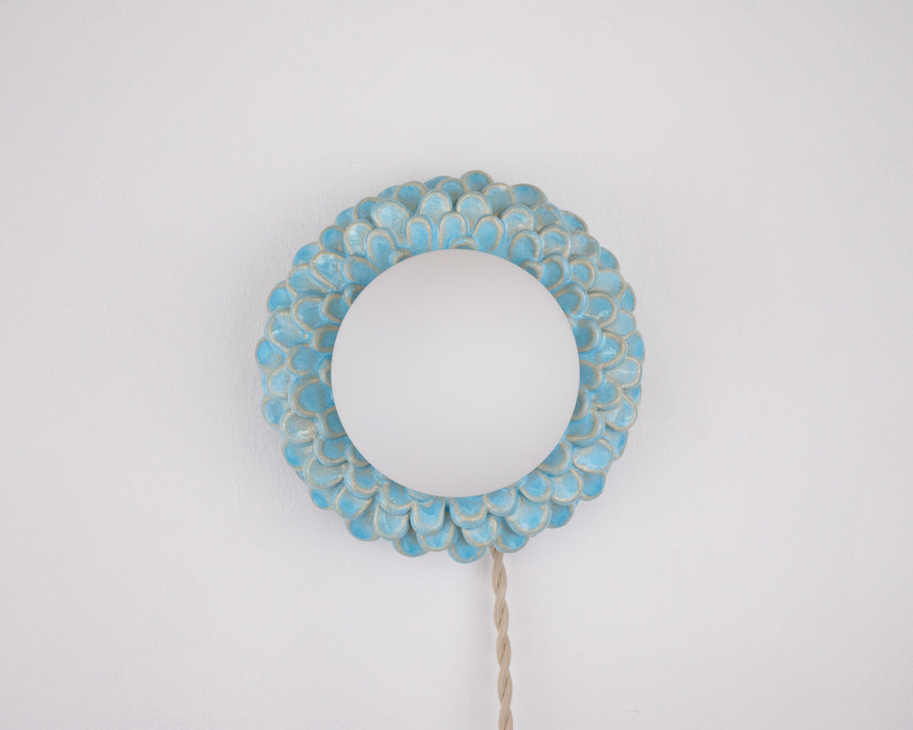 'Petal' Wall Light - Glossy Light Blue