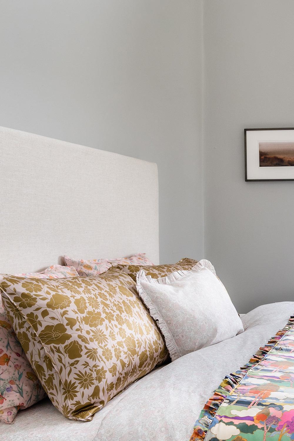 Frill Edge Pillowcase made with Liberty Fabric BETSY LACE