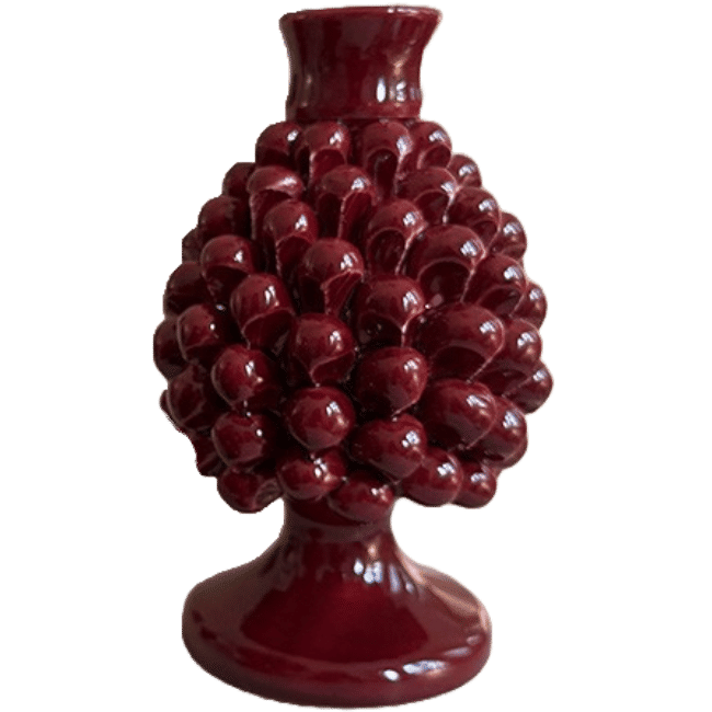 Pigna Candle Holder Burgundy – Medium