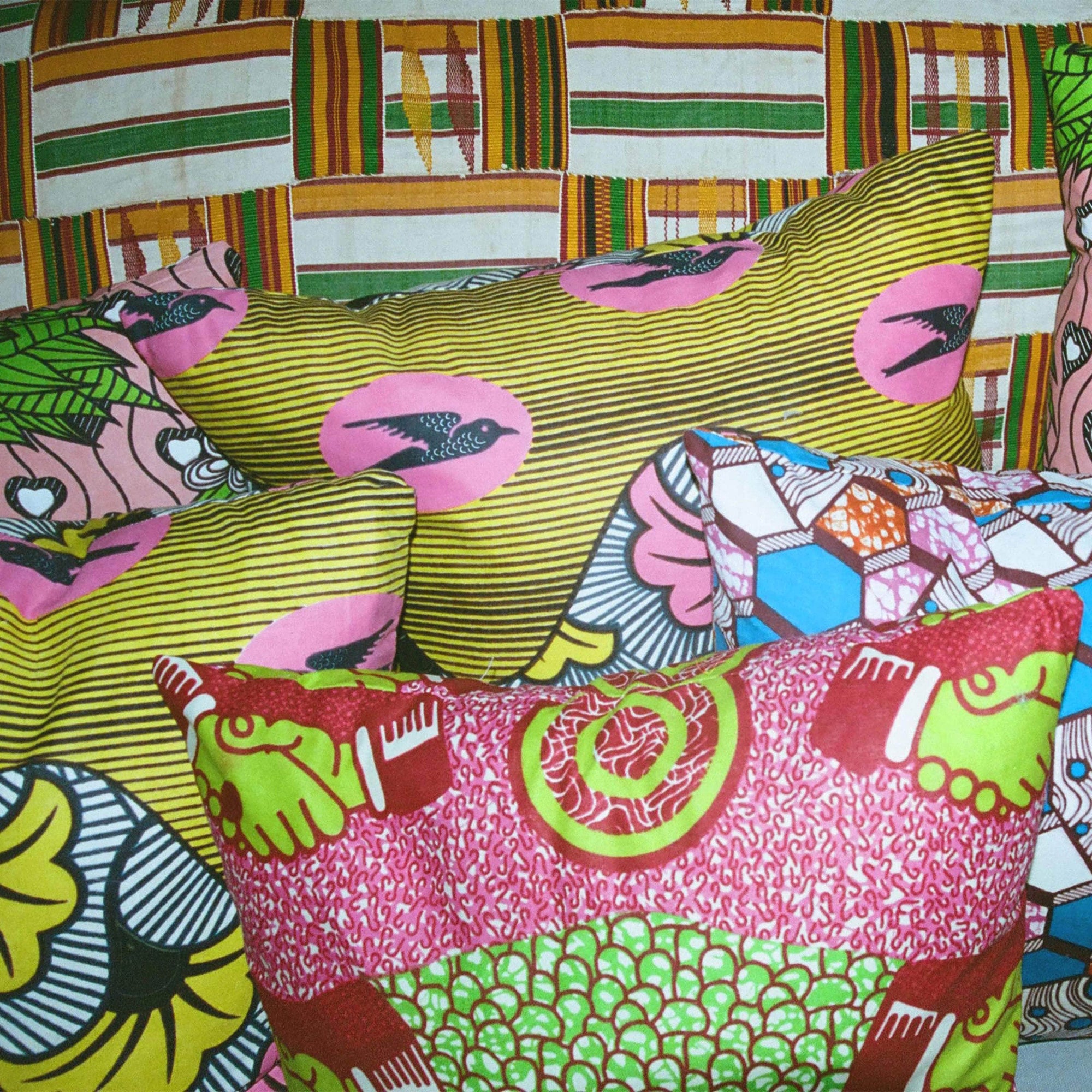 Ankara Shaking Hands Cushion