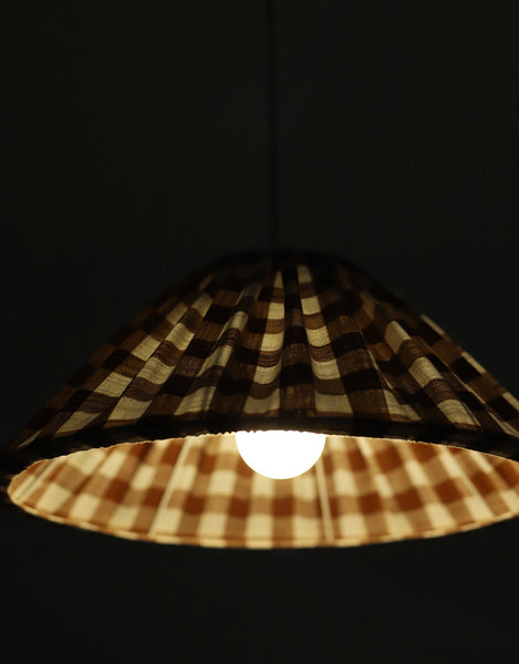 Conical Pendant Light Large Checks Malala ‘Terra’