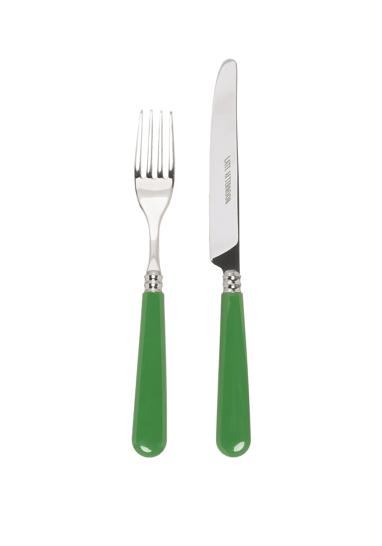 Green Knife and Fork Set
