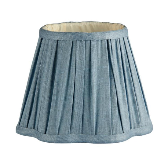 Chambray Blue Scallop Lampshade - 16cm