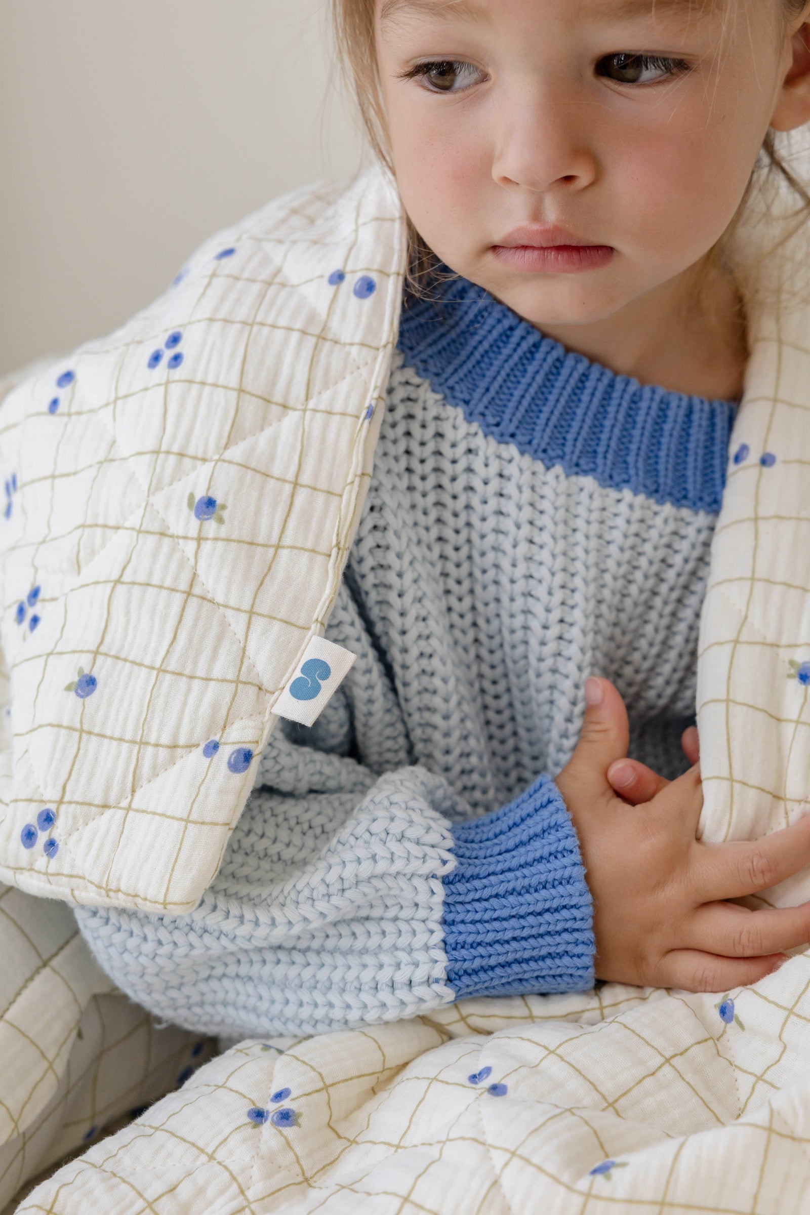 Soft Quilt Blanket – Blueberries