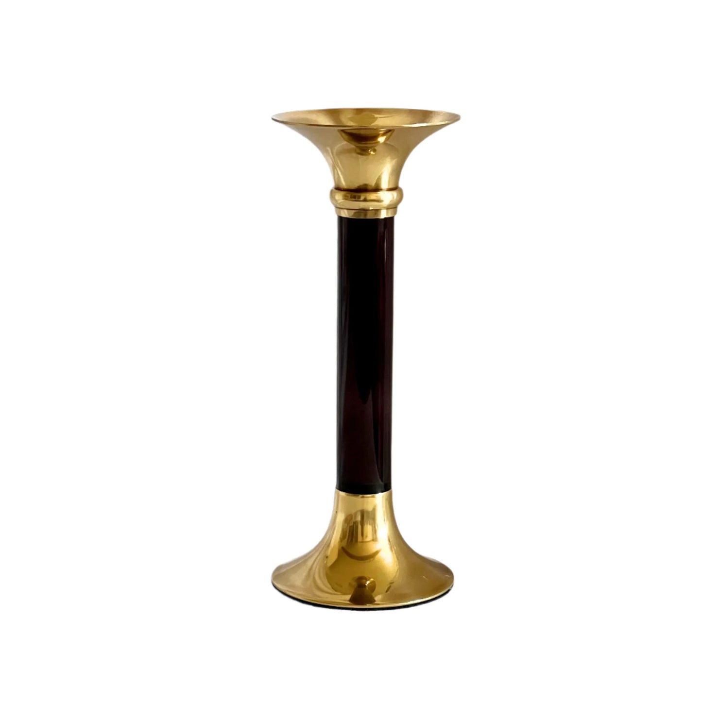 Brass and Acrylic Candleholder | Large | Dark Umber