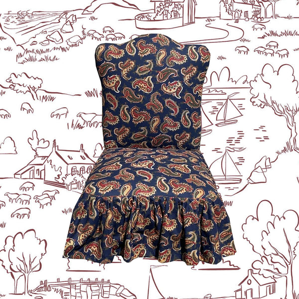 ADELAIDE – Antique Victorian Chair in Vintage Laura Ashley Fabric