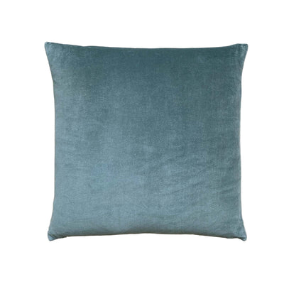 The Velvet And Linen Cushion Petrol Blue