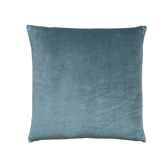 The Velvet And Linen Cushion Petrol Blue