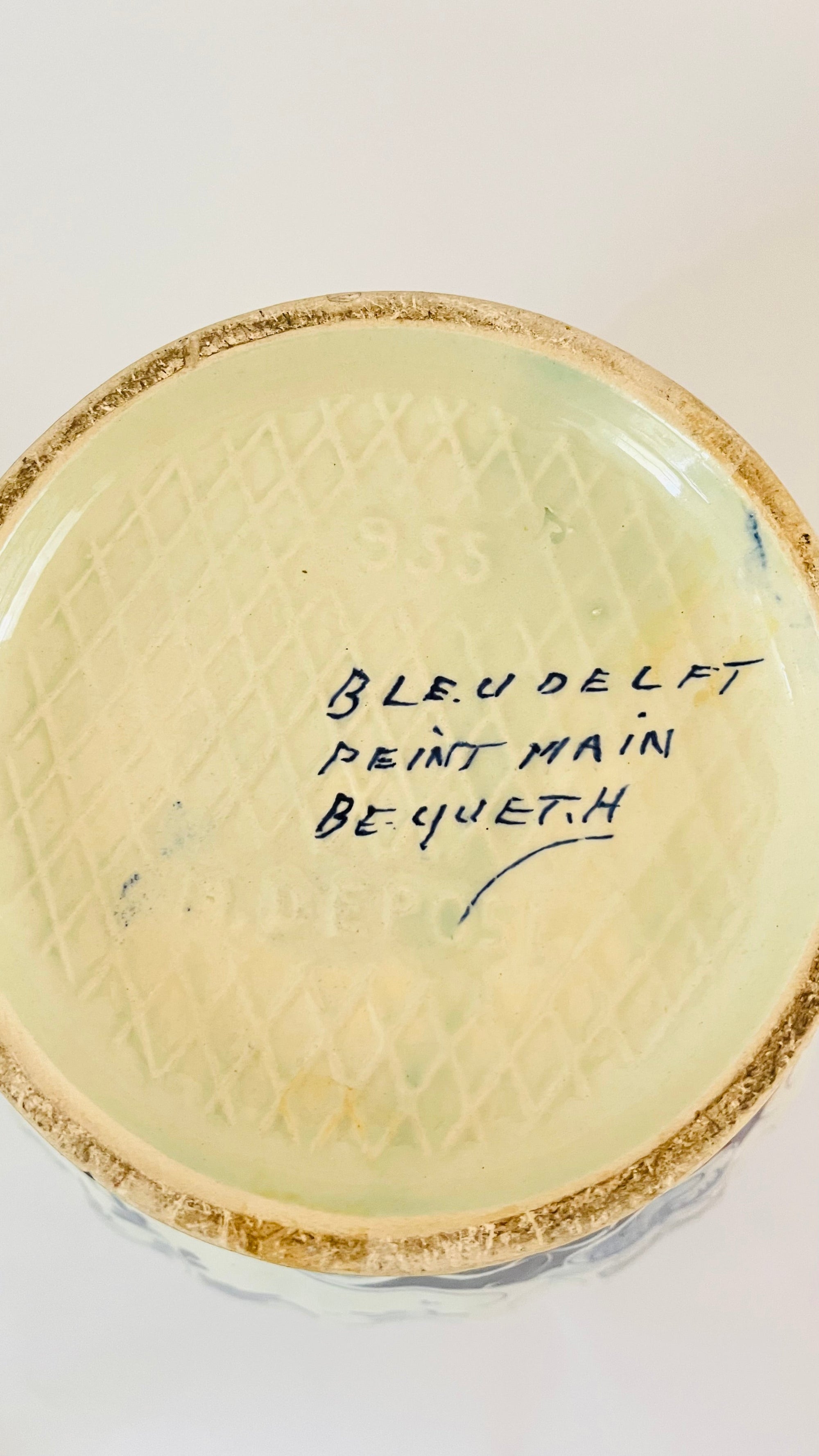 Antique Delft Table Lamp