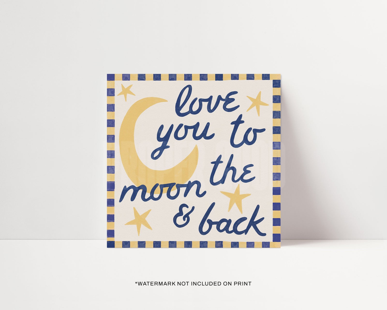 Love You To Moon And Back Kids Print