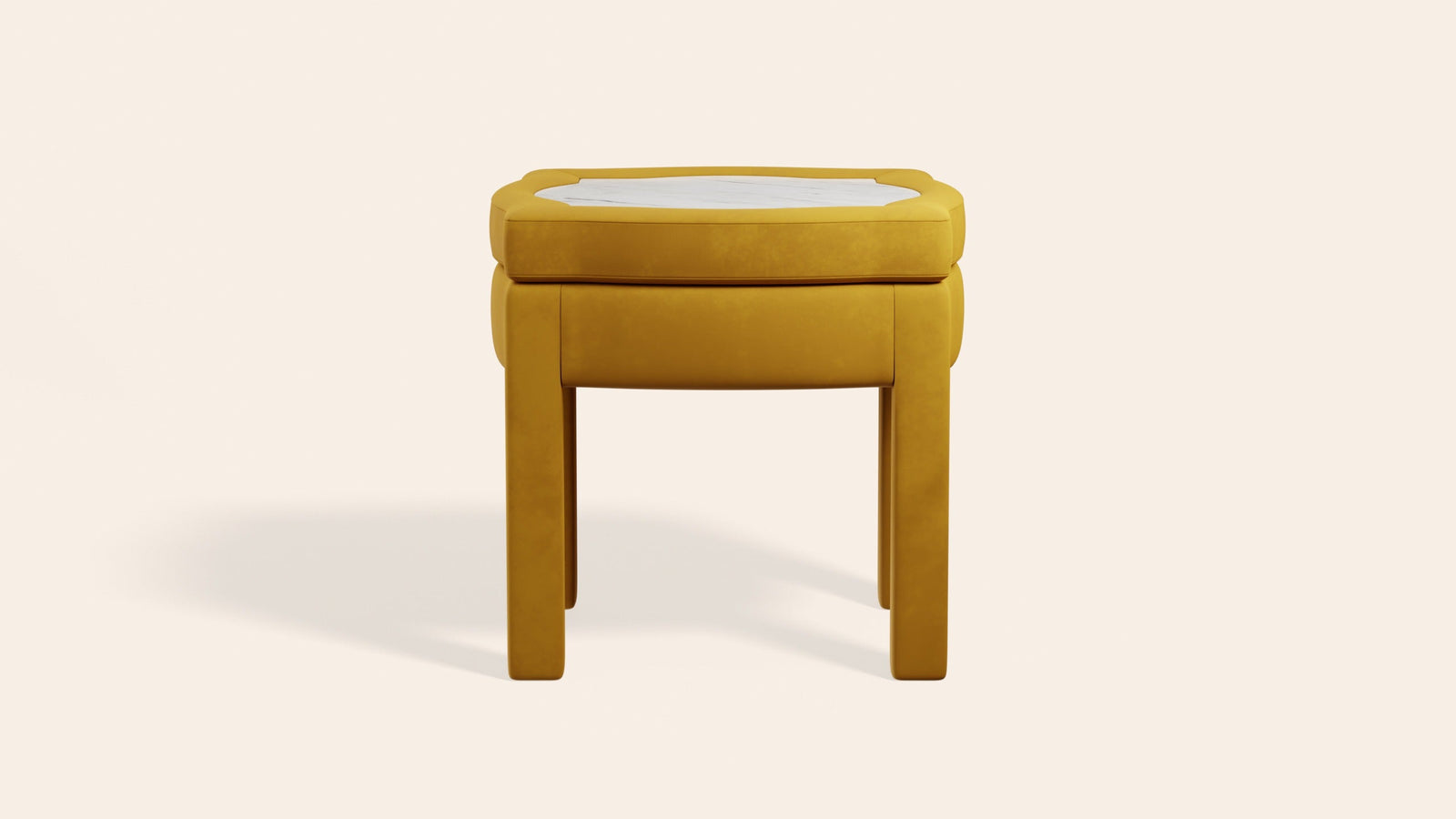 Piero Footstool, Turmeric Velvet